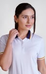 Women's Contrast Collar Jersey Polo Shirt