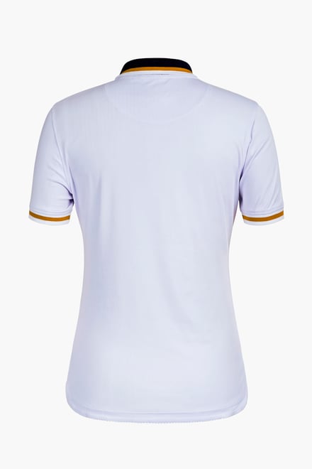 Women's Contrast Collar Jersey Polo Shirt