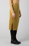 Side Button Split Ribbed Skirt