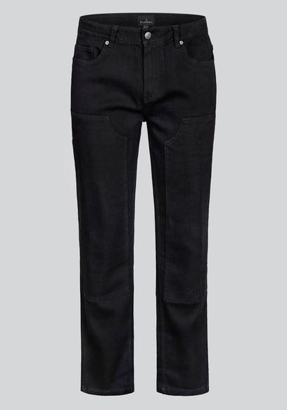 Mens Straight Leg Black Denim