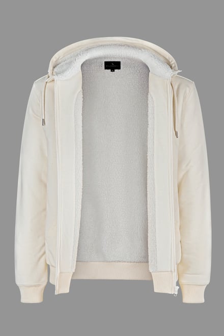 Men's Borg Fleece Lined Full Zip Hoodies