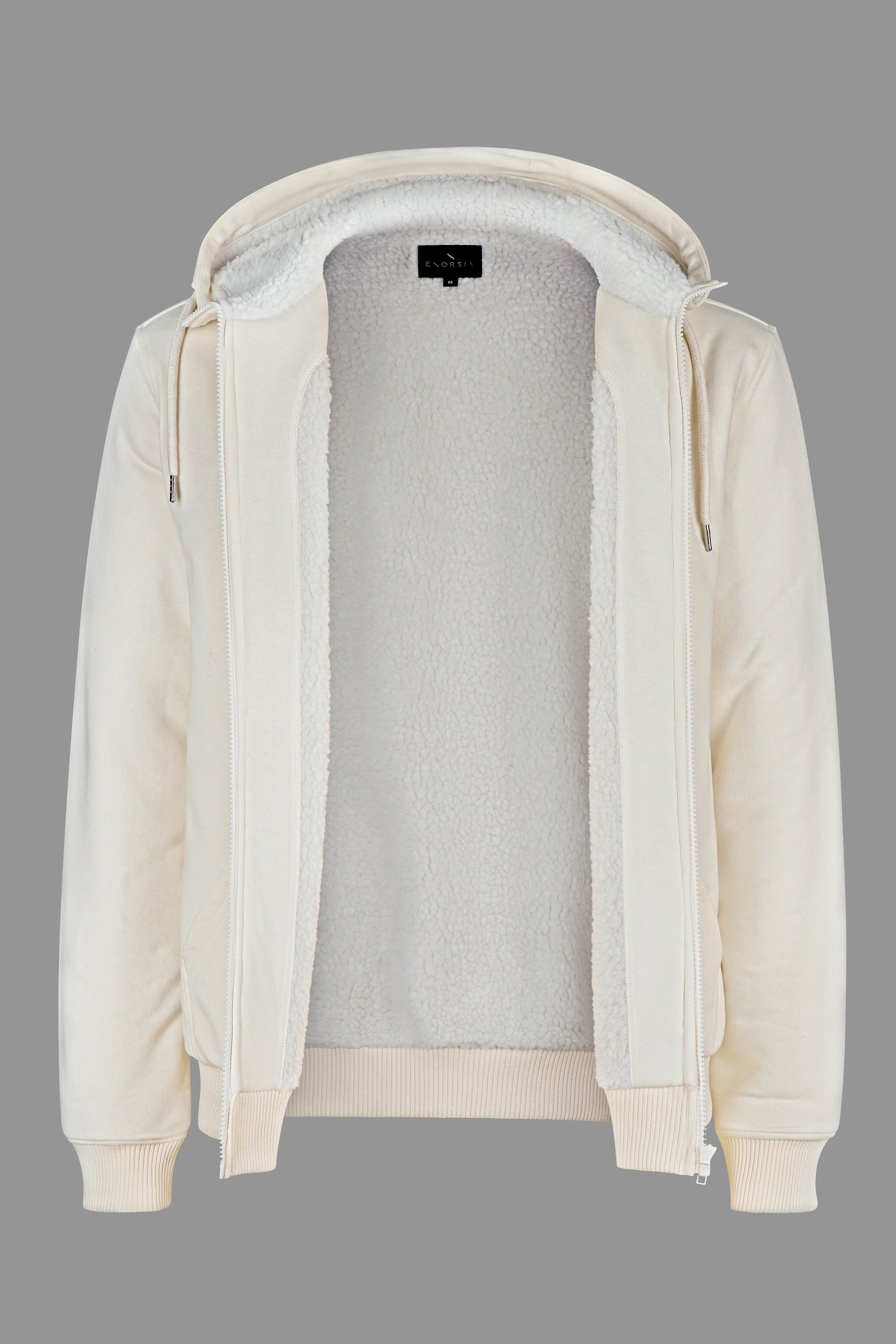 Men's Borg Fleece Lined Full Zip Hoodies