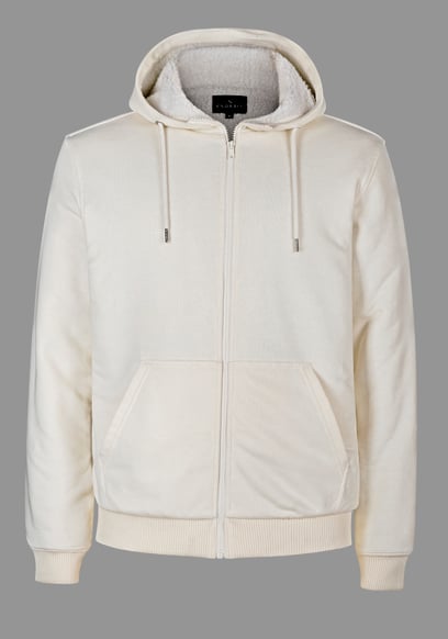 Men's Borg Fleece Lined Full Zip Hoodies