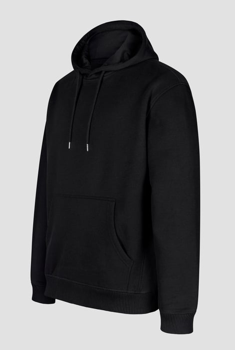 Men's Black Regular Fit Heavyweight Jersey Hoodies