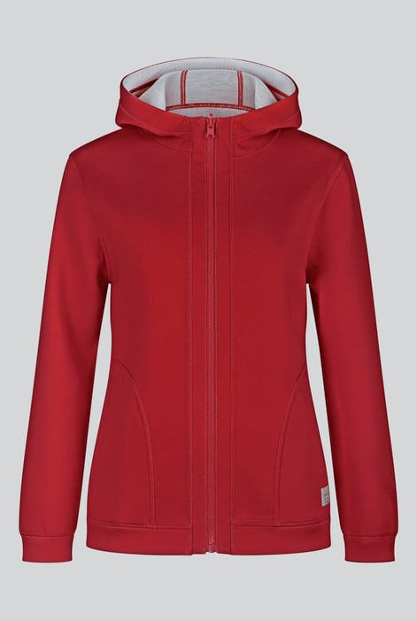 Women's Red Reversible Full Zip Hoodie
