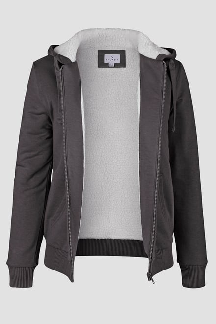 Women's Borg Lined Zip Through Hoodie
