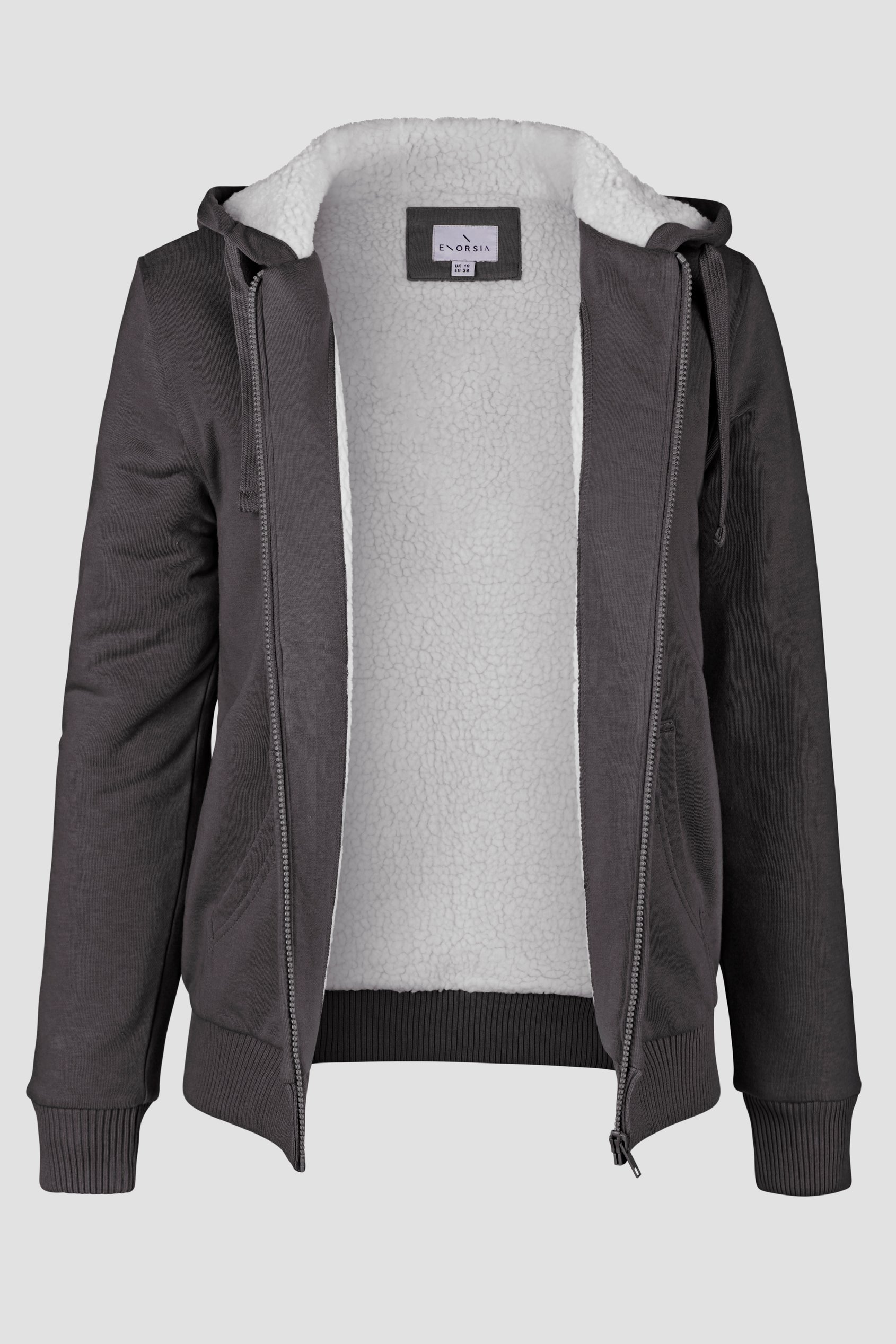 Women's Borg Lined Zip Through Hoodie
