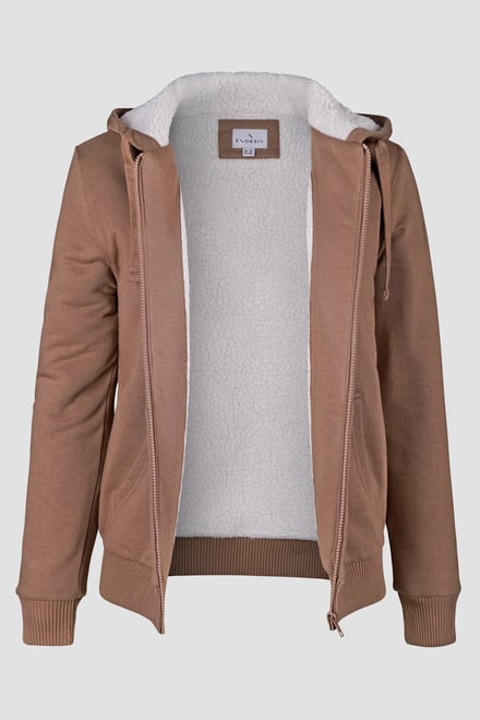 Women's Borg Lined Zip Through Hoodie