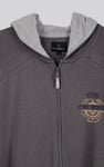 Mens Wave Full Zip  Contrast Hoodie