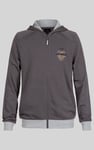 Mens Wave Full Zip  Contrast Hoodie