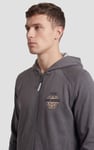 Mens Wave Full Zip  Contrast Hoodie
