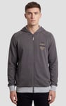 Mens Wave Full Zip  Contrast Hoodie