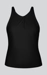 Pleated Front Racer Active Top
