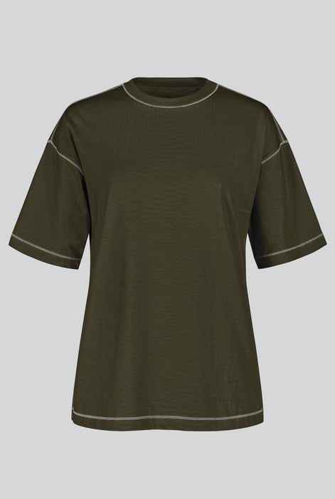 Women's Green Crew Neck Short Sleeve T-Shirt