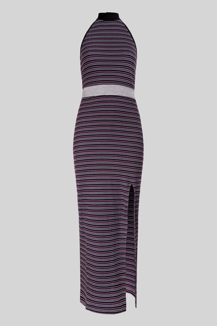 Halter Neck Open Back Rib Long Dress