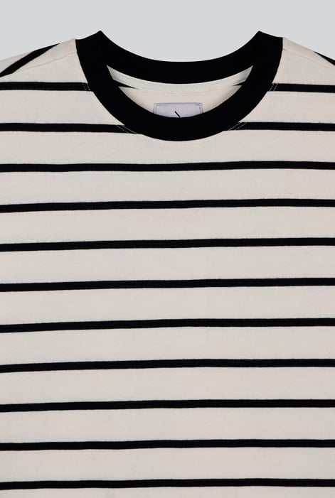 Women's Cream Oversized Heavyweight Crew Neck T-Shirt