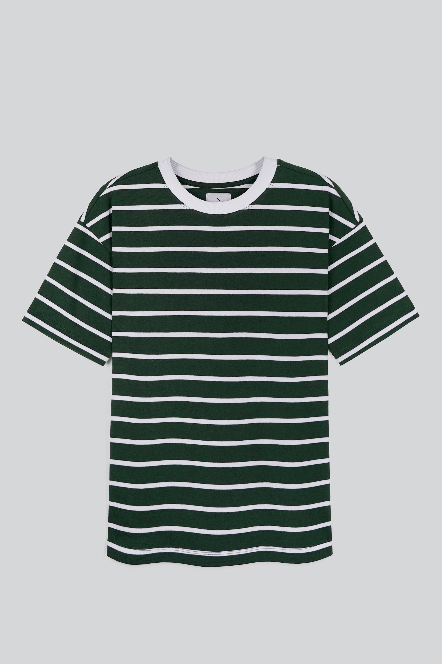 Enorsia Women's Green Oversized Heavyweight Crew Neck T-Shirt - Uk 16-18