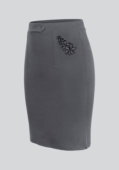Women's Elastic Waist Pencil Skirt