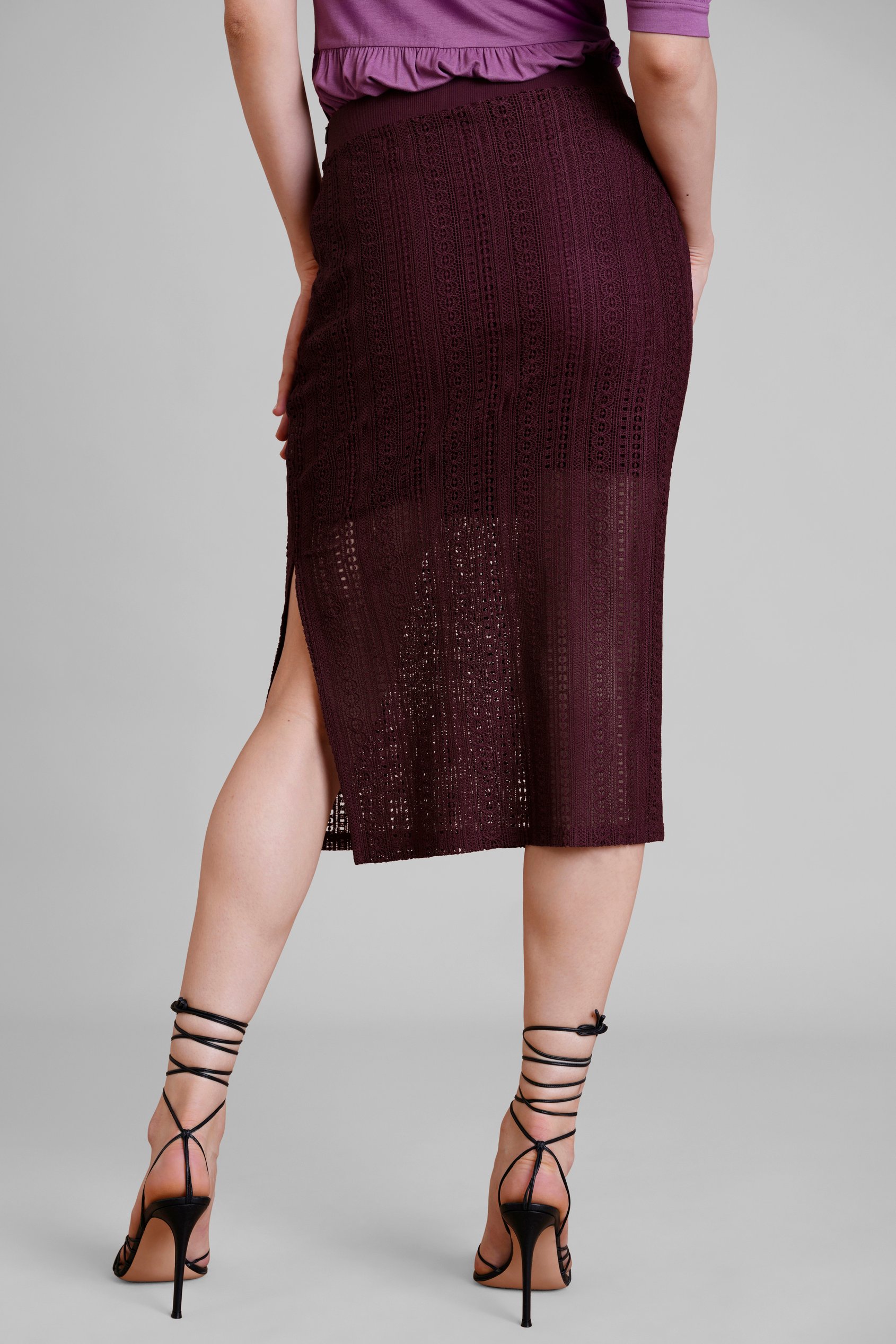 Women's Lace Details Midi Skirt