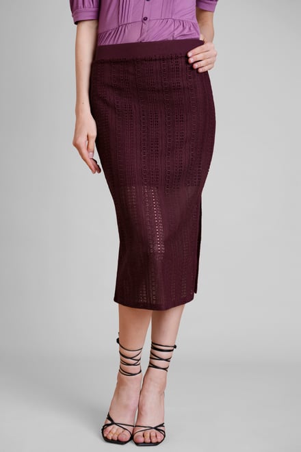 Lace Pencil Midi Skirt