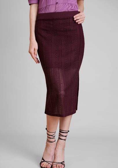 Women's Lace Details Midi Skirt