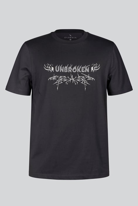 Men's Black Regular Fit Unbroken Print T-Shirts