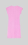 Button Front Printed Ribbed Midi dress