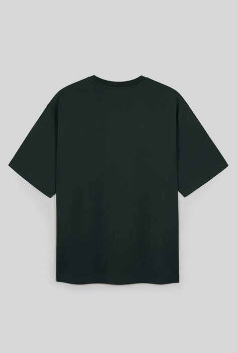 Men's Green Relaxed Fit Essential Crew Neck Cotton T-Shirt
