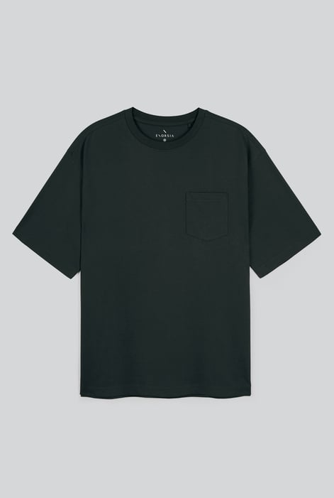 Men's Black Relaxed Fit Essential Crew Neck Cotton T-Shirt