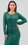 Ruffle Seam Midaxi Rib Dress