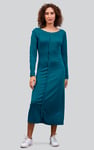 Ruffle Seam Midaxi Rib Dress
