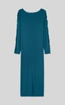 Ruffle Seam Midaxi Rib Dress