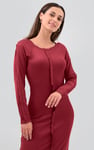 Ruffle Seam Midaxi Rib Dress