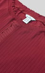 Ruffle Seam Midaxi Rib Dress