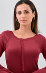 Ruffle Seam Midaxi Rib Dress