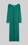 Ruffle Seam Midaxi Rib Dress