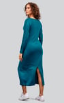 Ruffle Seam Midaxi Rib Dress