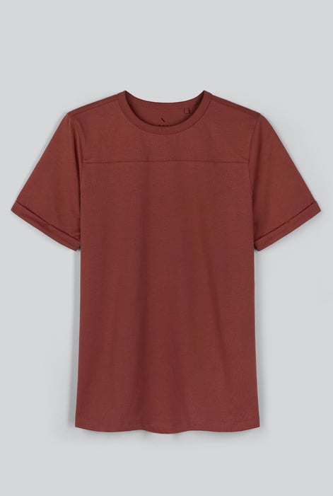 Women's Brown Heavyweight Crew Neck T-Shirt