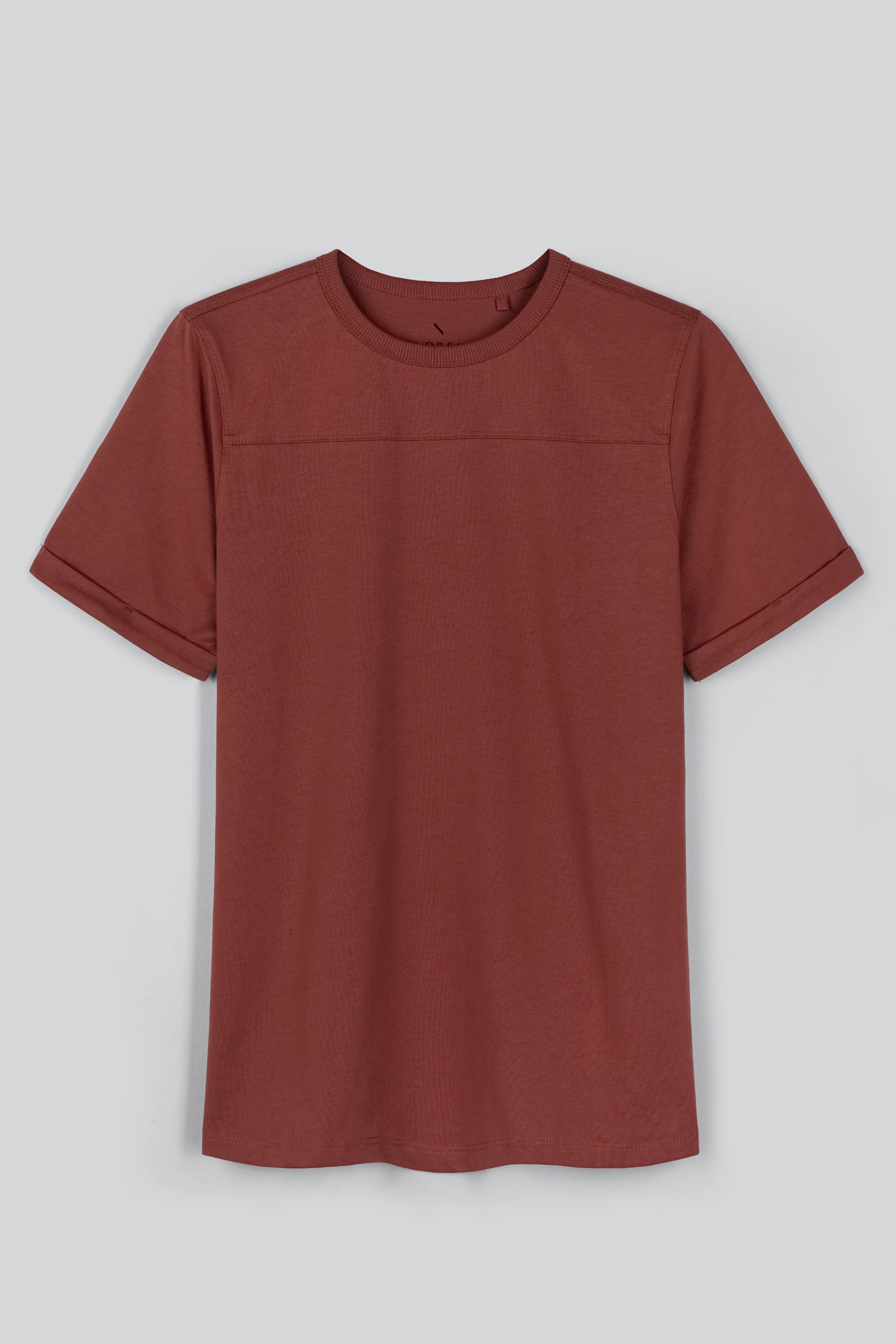 Enorsia Women's Red Heavyweight Crew Neck T-Shirt - Uk 10