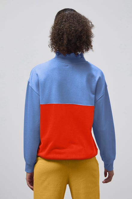 Colour Block LS High Neck Sweatshirt