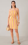 Printed Bardot Jersey Mini Dress