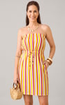 Printed Bardot Jersey Mini Dress