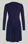 Ribbed Jersey Mini Dress With Lace Neck