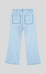 Super Light Cropped Flared Buttoned Jeans