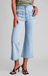 Super Light Cropped Flared Buttoned Jeans