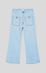 Super Light Cropped Flared Buttoned Jeans
