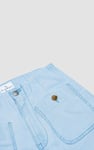Super Light Cropped Flared Buttoned Jeans