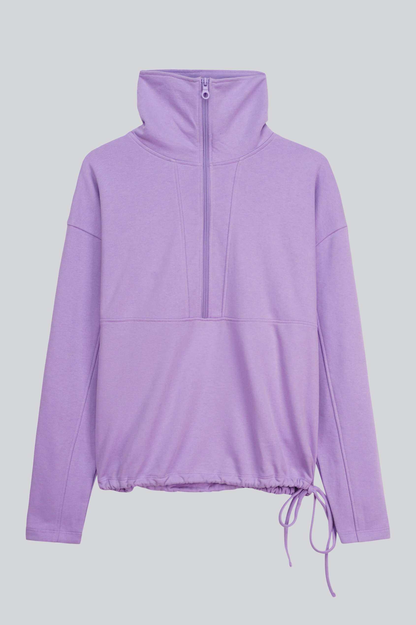 Women’s Quarter Zip Relaxed Sweatshirt and Short Set | Enorsia