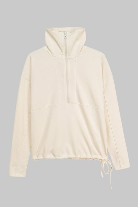 Women’s Quarter Zip Relaxed Sweatshirt and Short Set | Enorsia