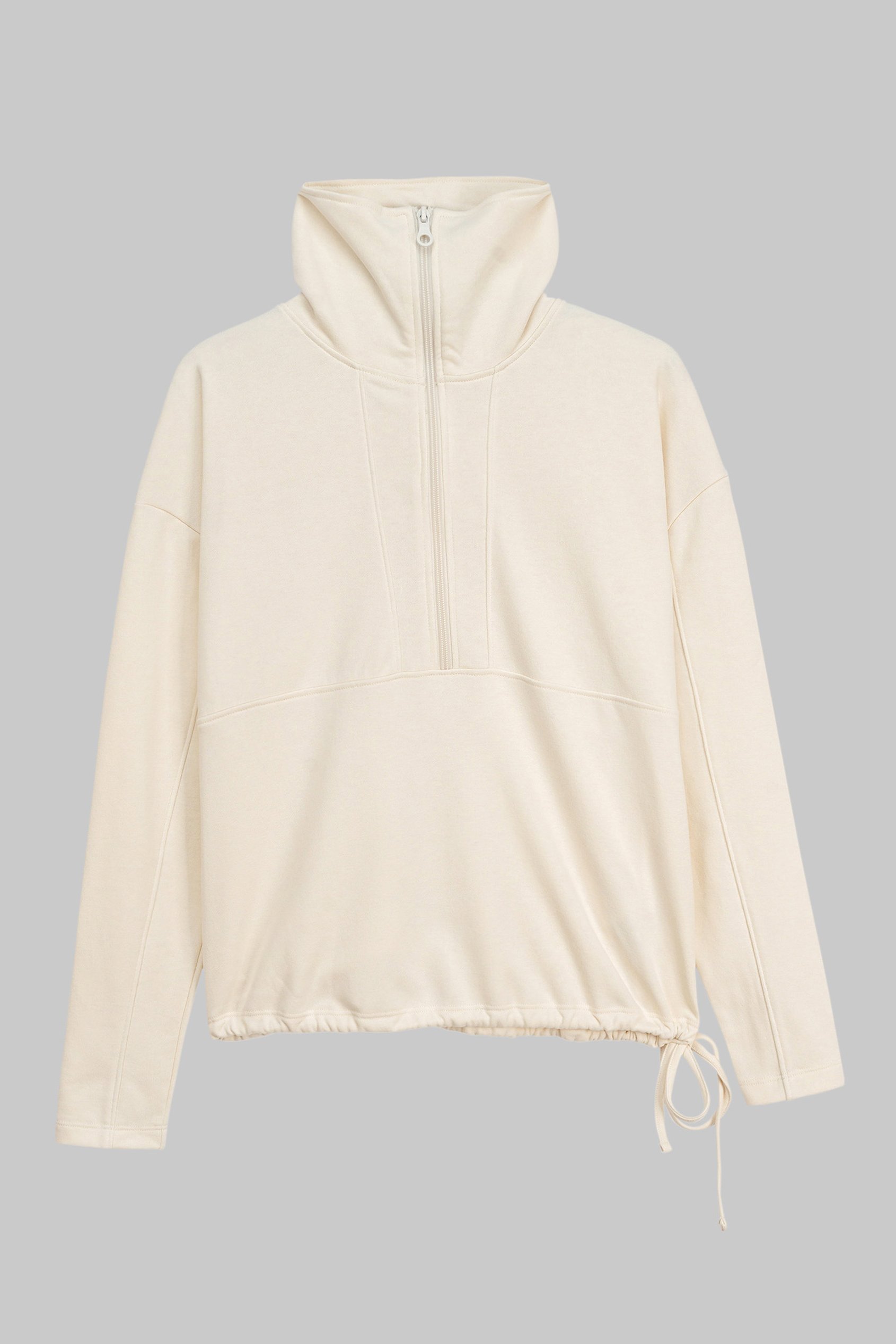 Women’s Quarter Zip Relaxed Sweatshirt and Short Set | Enorsia